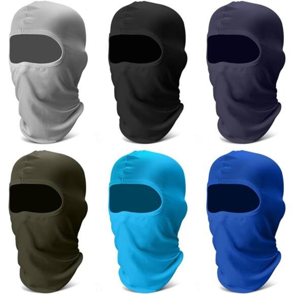 6 Pack Balaclava Ski Face Mask: Cooling Neck Gaiter Full Head Mask Face Cover - Picture 1 of 7